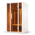 Home Infrared Sauna Built for Daily Wellness, 2 Person Capacity, Hemlock Wood, 6 Carbon Heaters, Low EMF